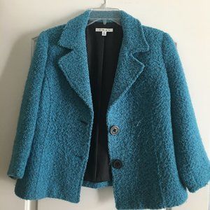 Teal wool CAbi Jacket Style 186